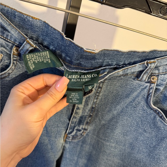 Vintage Ralph Lauren Women's Straight Leg Blue Jeans Size 10 - Picture 3 of 4